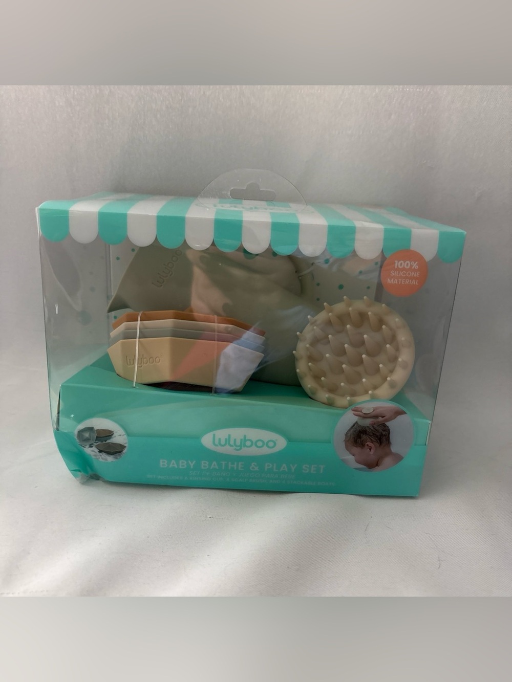 Lulyboo Baby Bathe & Play Set - 100% Silicone